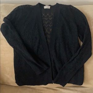 Meadow Rue Anthropologie black cardigan